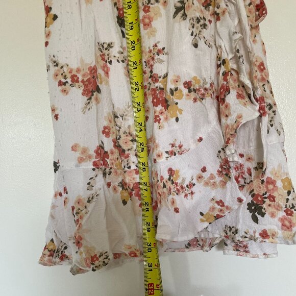 Abercrombie & Fitch White Wrap Floral Mini Dress Size XS - Picture 3 of 10